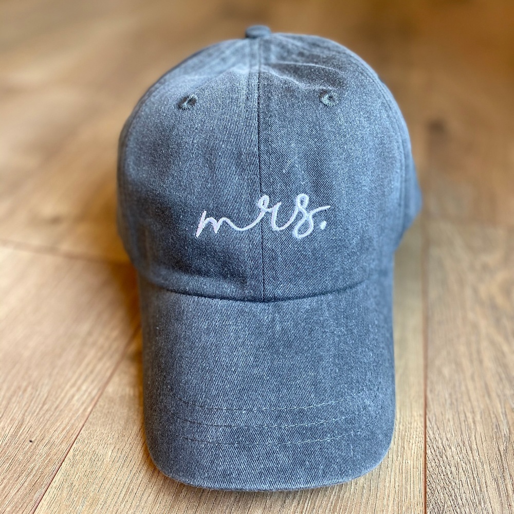 Charcoal Baseball Style Cap Mrs.